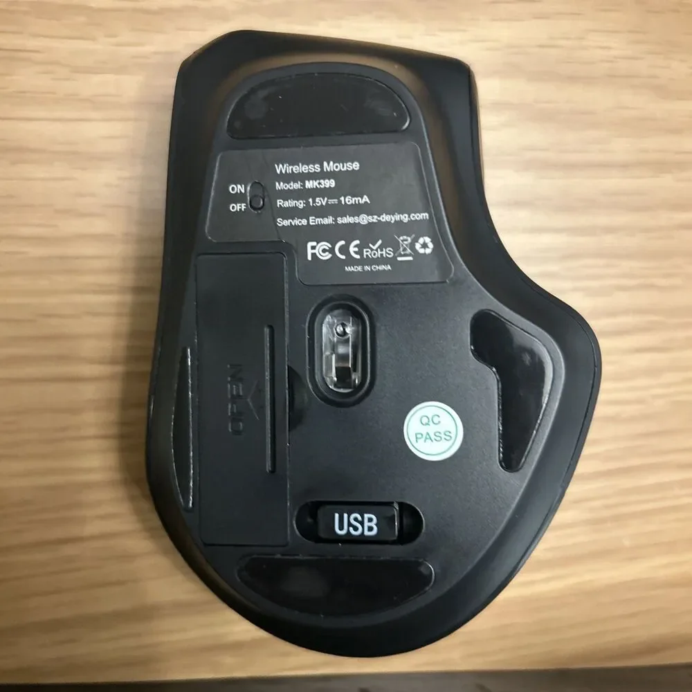 Wireless Keyboard and Mouse Combo, 2.4G Full Size Wave Keys Ergonomic Keyboard